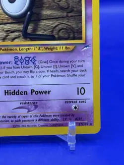 Pokemon Card Unown [G] 27/105 Neo Destiny 1st Edition - Image 4