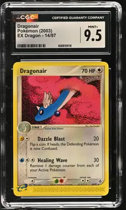 CGC 9.5 MINT+ Dragonair 2003 EX Dragon 14/97 Pokemon Card - Image 1