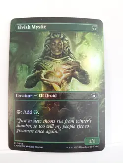 Elvish Mystic (Borderless) Commander Masters Foil - Image 1