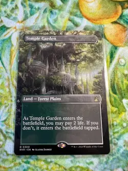 Temple Garden (Borderless) MTG: Ravnica Remastered *Pack Fresh* - Image 1