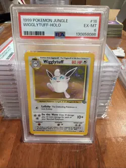 1999 Pokemon Jungle 16 Wigglytuff-Holo PSA 6 - Image 1