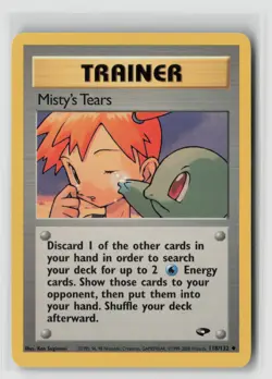 MISTY'S TEARS #118/132 GYM CHALLENGE UNCOMMON NON HOLO POKEMON TCG LP - Image 1