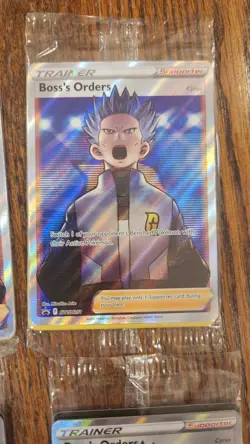Pokemon SEALED Boss's Orders SWSH251 + 132/172 Full Art Cosmos Holo Pack! - Image 4