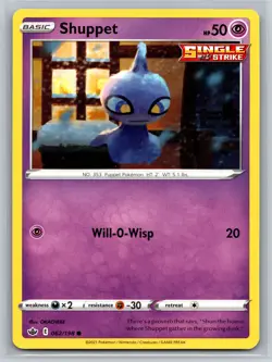Shuppet 062/198 Chilling Reign Pokemon TCG Psychic Basic Single Strike Puppet - Image 1