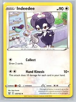 Indeedee 120/163 Battle Styles Colorless-Type Basic 90 HP Pokemon TCG 2021 - Image 1