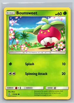 Bounsweet 17/236 Cosmic Eclipse Common Grass Basic Fruit Pokemon TCG 2019 - Image 1