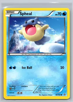 Spheal 46/160 XY Primal Clash Basic Water-Type Ice Ball Common Pokemon TCG - Image 1