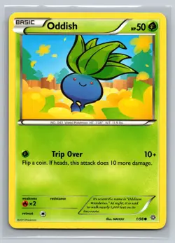 Oddish 1/98 Ancient Origins Grass Basic Common Pokemon TCG Collectible - Image 1
