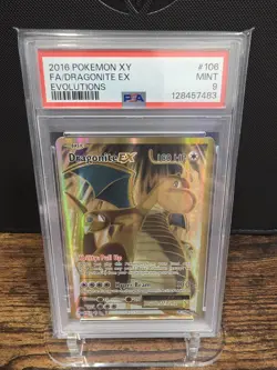 PSA 9 2016 POKEMON XY EVOLUTIONS FULL ART/DRAGONITE EX 106 - Image 1