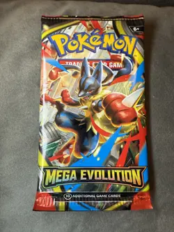 Pokemon Mega Evolution Booster Pack Sealed New - Lucario Art Style - Image 1