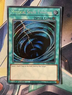 YuGiOh! Mystical Space Typhoon Secret Rare RA02-EN048 - Image 1