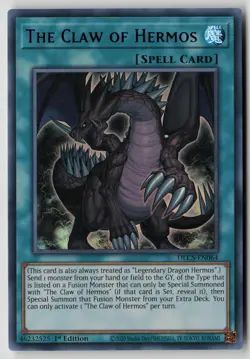 Yugioh The Claw of Hermos (Purple) DLCS-EN064 1st Edition Ultra Rare NM - Image 1