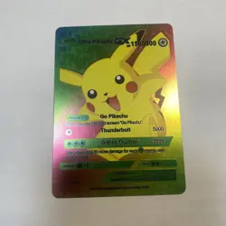 PIKACHU GX Rainbow Foil Fan Art Card Hp1500000 Go Pikachu 🔥🔥🔥 - Image 1