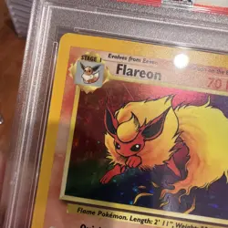 1999 Pokemon Jungle Flareon Holo PSA 7 Perfect Card Check The Pictures Good Cntr - Image 3