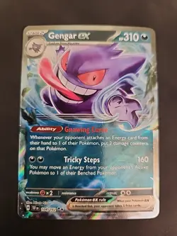 Gengar ex - 104/162 - Pokemon Temporal Forces Ultra Rare Card NM - Image 1
