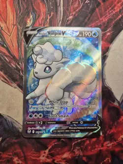 Alolan Vulpix V - 173/195 - Pokemon Silver Tempest Full Art Card NM - Image 1