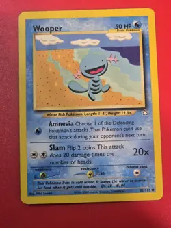 Wooper 71/75 Common Neo Discovery Pokemon Card - Image 1