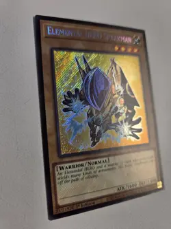 Elemental HERO Sparkman MZMU-EN059 Secret Rare 1st Edition Yugioh Chibi Card NM - Image 2