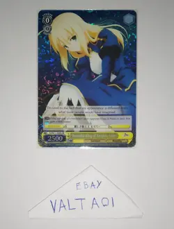 Weiss Schwarz TCG Card Beautiful King of Knights, Saber Fate/Zero Chronicle Set - Image 1