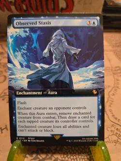 MTG Observed Stasis Commander: Final Fantasy Regular Extended Art Rare NM - Image 1