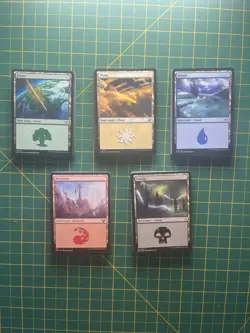 100x MTG Basic Land Lot (20 Each) Plains Island Swamp Mountain Forest – NM/LP - Image 1