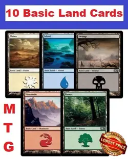 MAGIC THE GATHERING 10 BASIC LAND PACK MTG : CHOOSE YOUR LAND - MINT - ENGLISH - Image 1