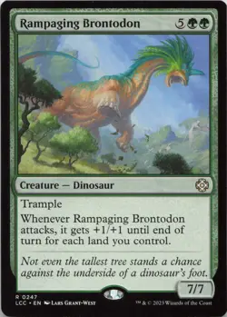 Rampaging Brontodon R Commander: The Lost Caverns of Ixalan 247 NM MTG - Image 1