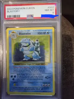 PSA 8 BLASTOISE HOLO! NM-MINT! 2023 Pokemon TCG Classic Deck #003/034 - Image 1