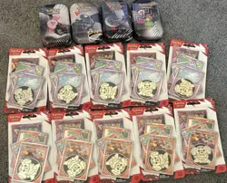 10 x Pokemon TCG Destined Rivals Checklane Blister Packs + 4 Unova Tins🔥 - Image 1