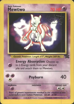 MEWTWO 3 PROMO WIZARDS BLACK STAR PROMOS POKEMON MP - Image 2
