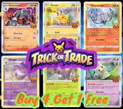 Pokemon GO 151 NEW TRICK or TRADE 2023 BOOster PACK STAMPED PROMO SINGLE cards - Image 1