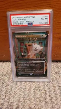 2024 MAGIC THE GATHERING SECRET LAIR DROP FOIL #1644 AURA SHARDS PSA 8 - Image 1