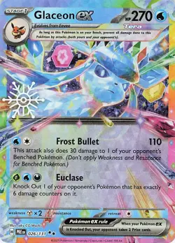 Pokemon Glaceon ex Holiday Calendar Promo 26/131 Sv: Prismatic Evolutions SEALED - Image 1