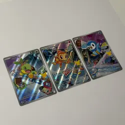 Pokemon: First Partners - 040 Turtwig, 041 Chimchar and 042 Piplup - Black Star - Image 5