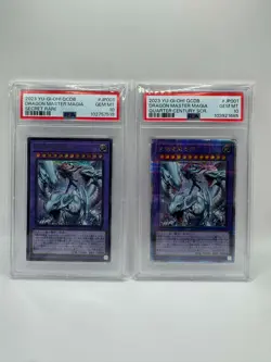 2023 YuGiOh! QCDB Dragon Master Magia Secret Rare & QCSR #JP001 PSA 10 GEM MINT - Image 1