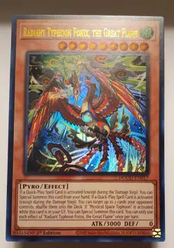Yu-Gi-Oh! Radiant Typhoon Fonix, the Great Flame Ultra Rare 1st Ed DOOD-EN017 NM - Image 2
