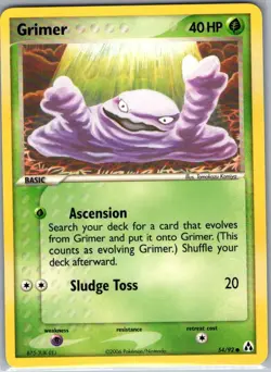Grimer 54/92 Non Holo Legend Maker - Pokemon Card - NM - Image 1