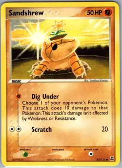 Sandshrew 82/113 Non Holo Delta Species - Pokemon Card - NM - Image 1
