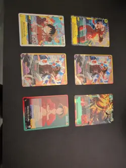 One Piece TCG Lot of 6 Luffy Cards NM Near Mint English - Image 1