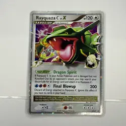 Pokemon TCG Rayquaza C LV.X Diamond And Pearl Black Star Promo Card DP47 - Image 1