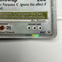 Pokemon TCG Rayquaza C LV.X Diamond And Pearl Black Star Promo Card DP47 - Image 3