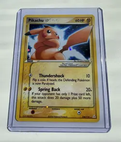 Pikachu Gold Star ☆ 104/110 EX Holon Phantoms 2006 Holo Rare Pokemon Card - Image 2