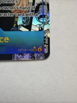 One Piece Card Carrying On His Will Portgas.D.Ace OP13-119 SEC Manga English! - Image 3