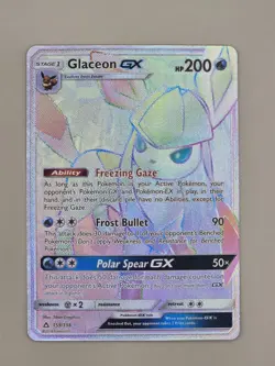 Pokemon TCG Ultra Prism - Glaceon GX card 159/156 (Secret Rare Holo) - Image 1