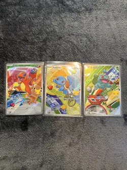 Pokemon TCG First Partner Illustration Coll Cards Charmander Squirtle Bulbasaur - Image 1