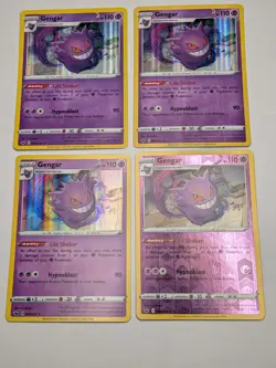 4x Gengar Playset - 085/202 + HOLO BLEED Sword & Shield Base Set Rare Card NM - Image 1
