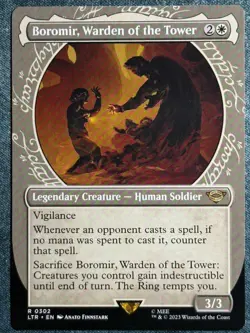 Boromir Warden of the Tower Showcase Frame LoR: Tales of Middle Earth MTG 2023 - Image 1