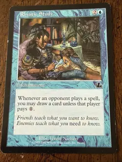 MTG Magic the Gathering Rhystic Study (45/144) Prophecy M/HP - Image 1