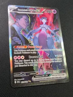 2025 Pokemon S&V Destined Rivals Team Rocket's Mewtwo ex #231 - Image 3