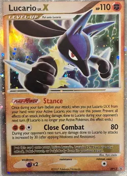 Pokemon Lucario LV.X Diamond & Pearl Promo Holo DP12 2007 Level Up 110 HP - Image 1